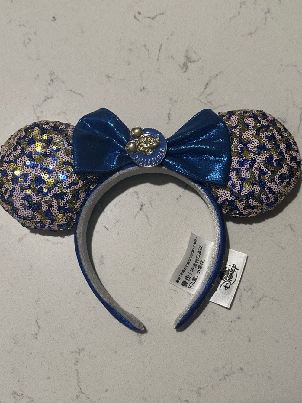 Disney Parks Annual Passholder
Exclusive Ears Headband Blue & Gold
Sequins